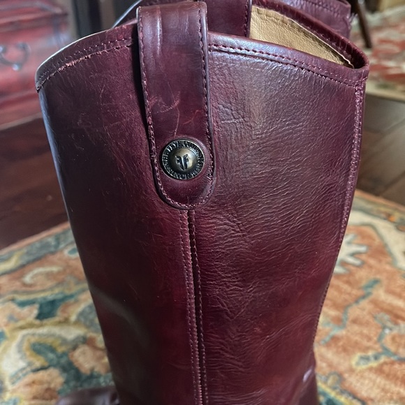 Frye Melissa button 2 boot Bordeaux wine size 5 1/2 - Picture 10 of 14